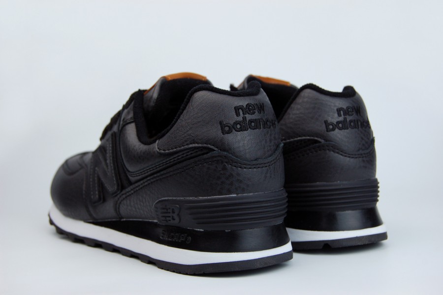 кроссовки New Balance 574 Leather Black / White