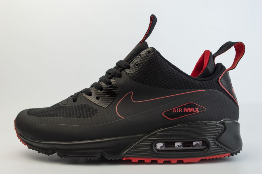 кроссовки Nike Air Max 90 Mid Winter Black / Red