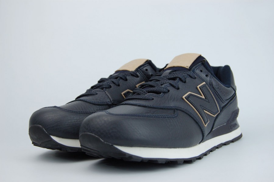 кроссовки New Balance 574 Leather Navy