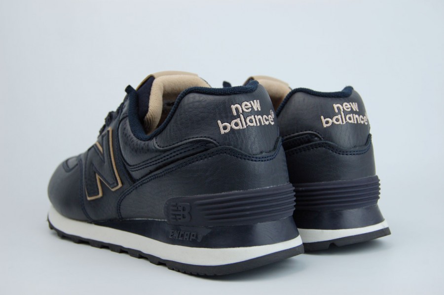 кроссовки New Balance 574 Leather Navy