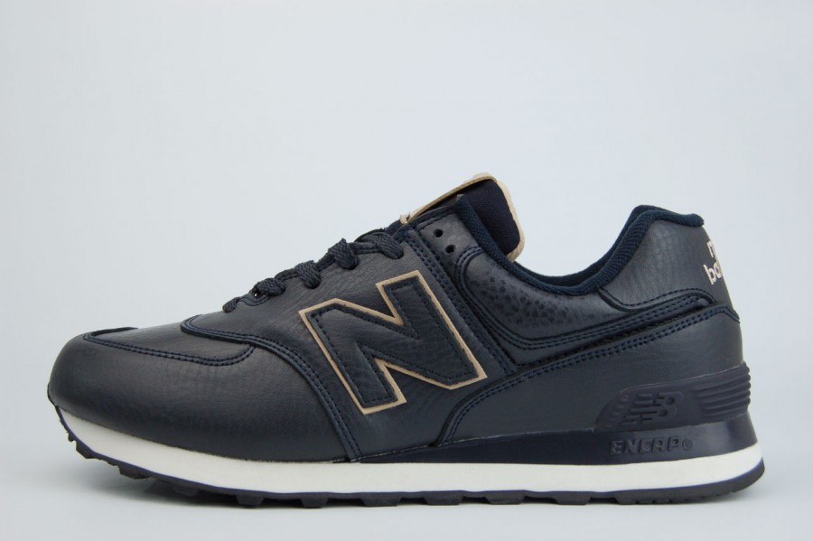 кроссовки New Balance 574 Leather Navy
