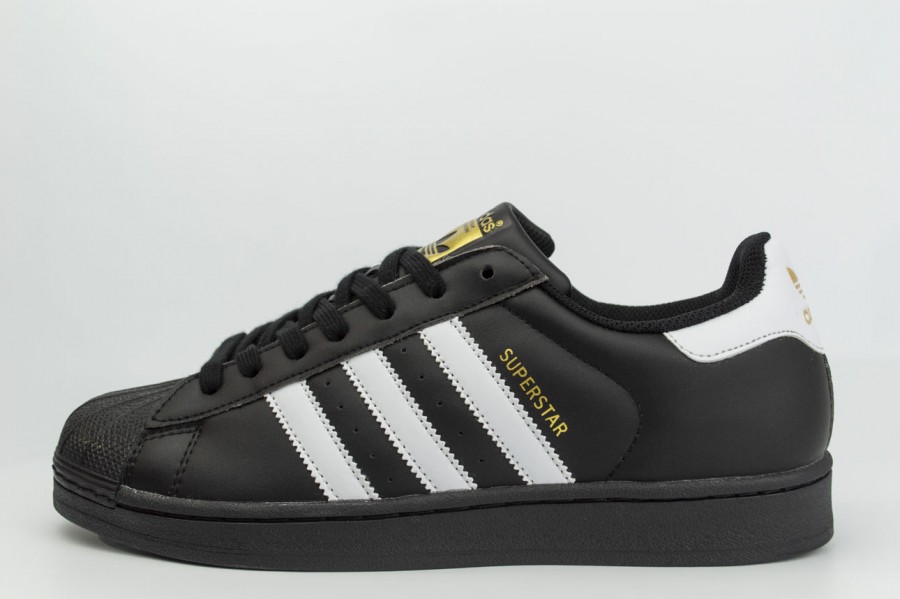 кроссовки Adidas SuperStar Black / White Stripes