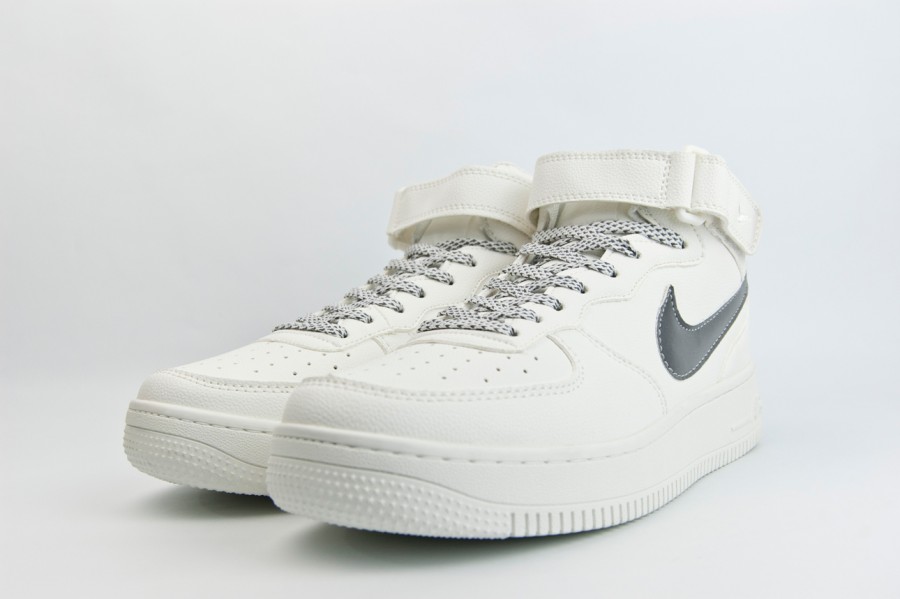 кроссовки Nike Air Force 1 Mid White / Silver