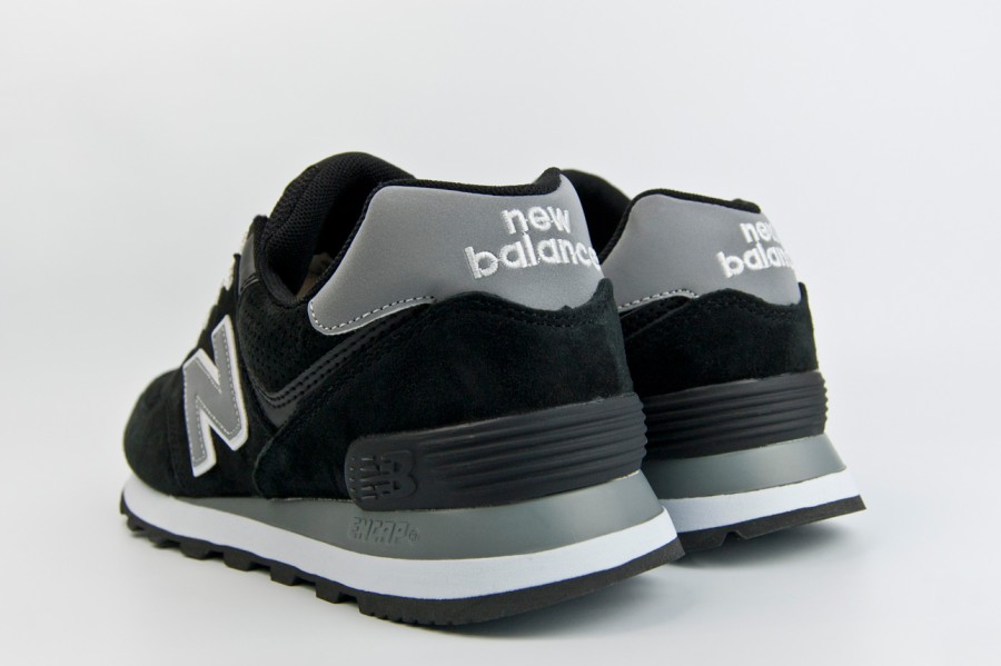 кроссовки New Balance 574 Suede Black / Silver