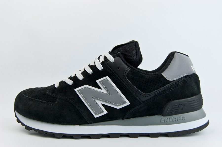 кроссовки New Balance 574 Suede Black / Silver