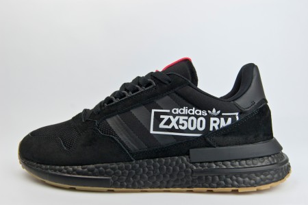 кроссовки Adidas ZX 500 RM Boost Big Logo Black