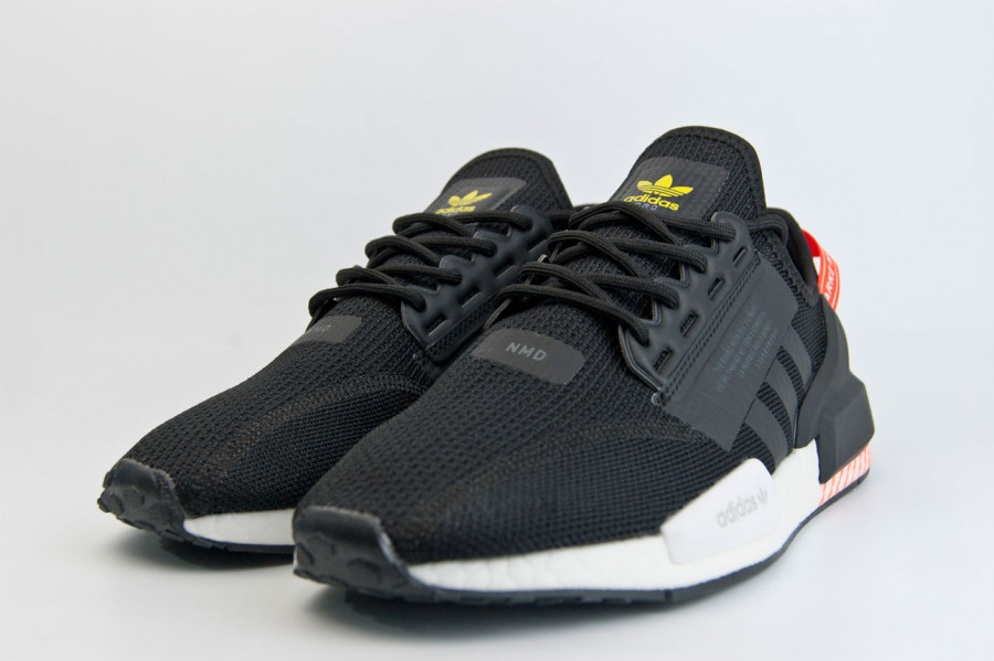 кроссовки Adidas NMD R1 V2 Black / White / Orange