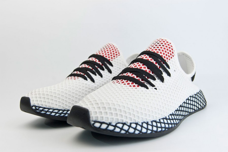 кроссовки Adidas Deerupt Runner White / Red / Black