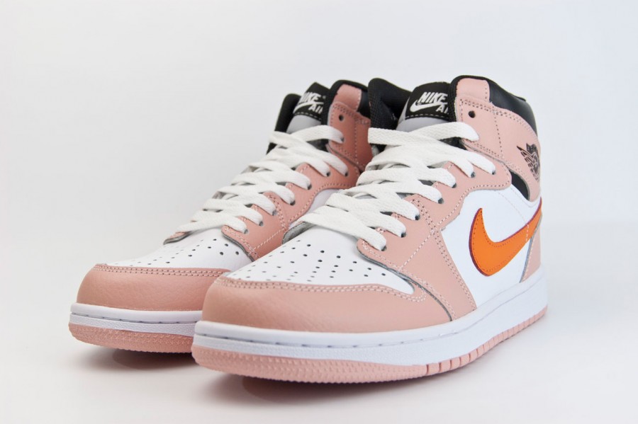 кроссовки Nike Air Jordan 1 Wmns White / Peach / Orange