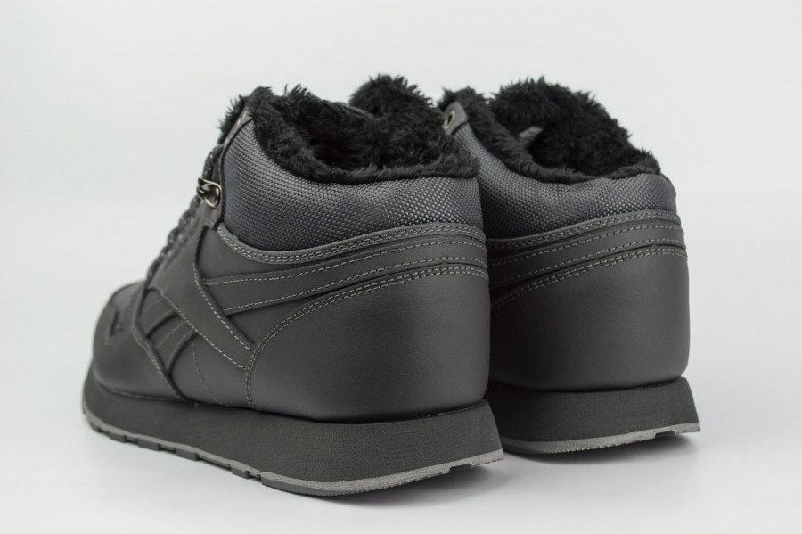 кроссовки Reebok Classic Mid Leather Fur All Grey