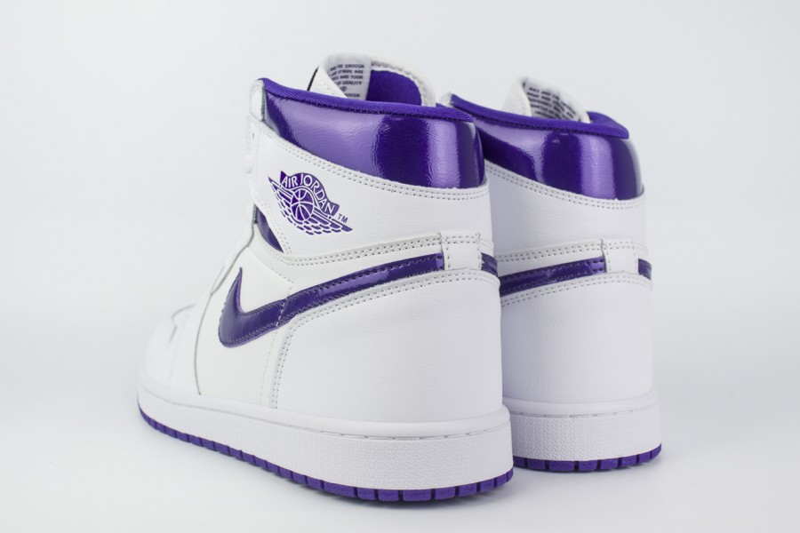 кроссовки Nike Air Jordan 1 White / Purple