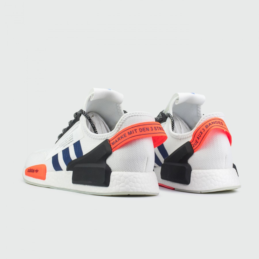 кроссовки Adidas NMD R1 V2 White / Blue / Orange