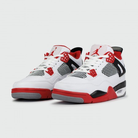 кроссовки Nike Air Jordan 4 Retro White / Red