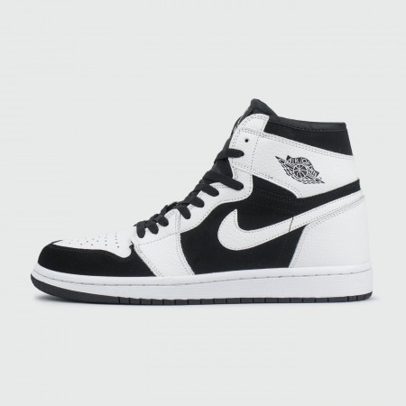 кроссовки Nike Air Jordan 1 White / Black with Fur