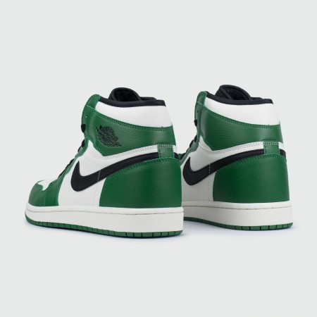 кроссовки Nike Air Jordan 1 White / Green with Fur