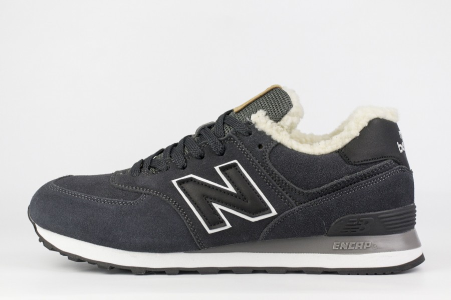кроссовки New Balance 574 D.Navy with Fur