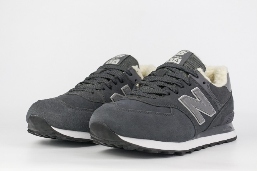 кроссовки New Balance 574 Grey with Fur