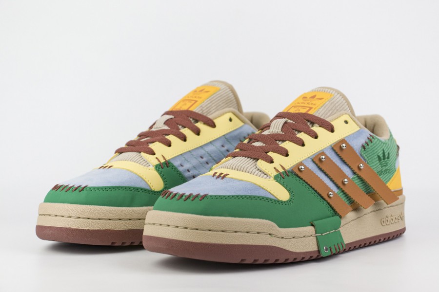 кроссовки Adidas x Melting Sadness Forum Exhibit Low Green / Blue-Brown