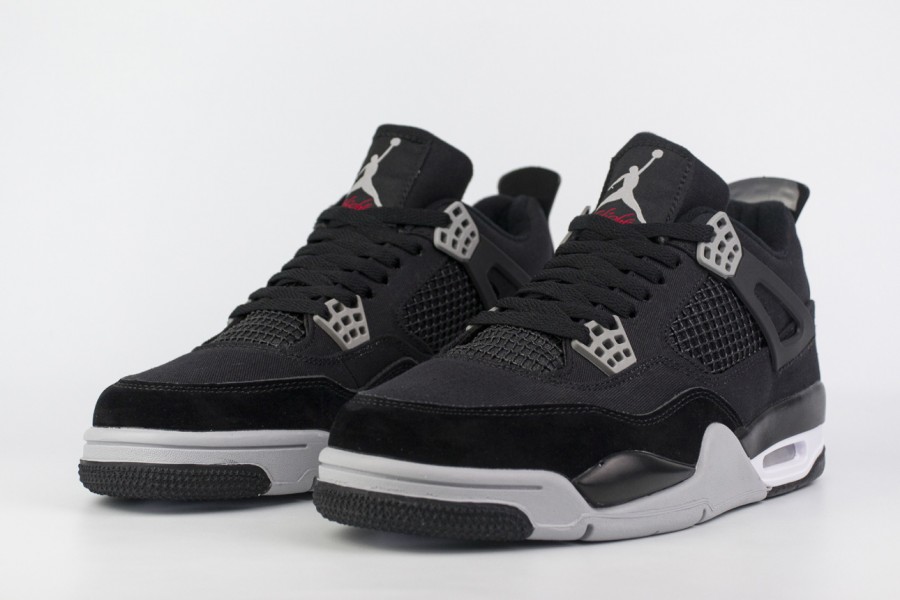 кроссовки Nike Air Jordan 4 Black Canvas new