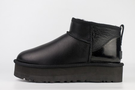 Угги UGG Low Leather Black