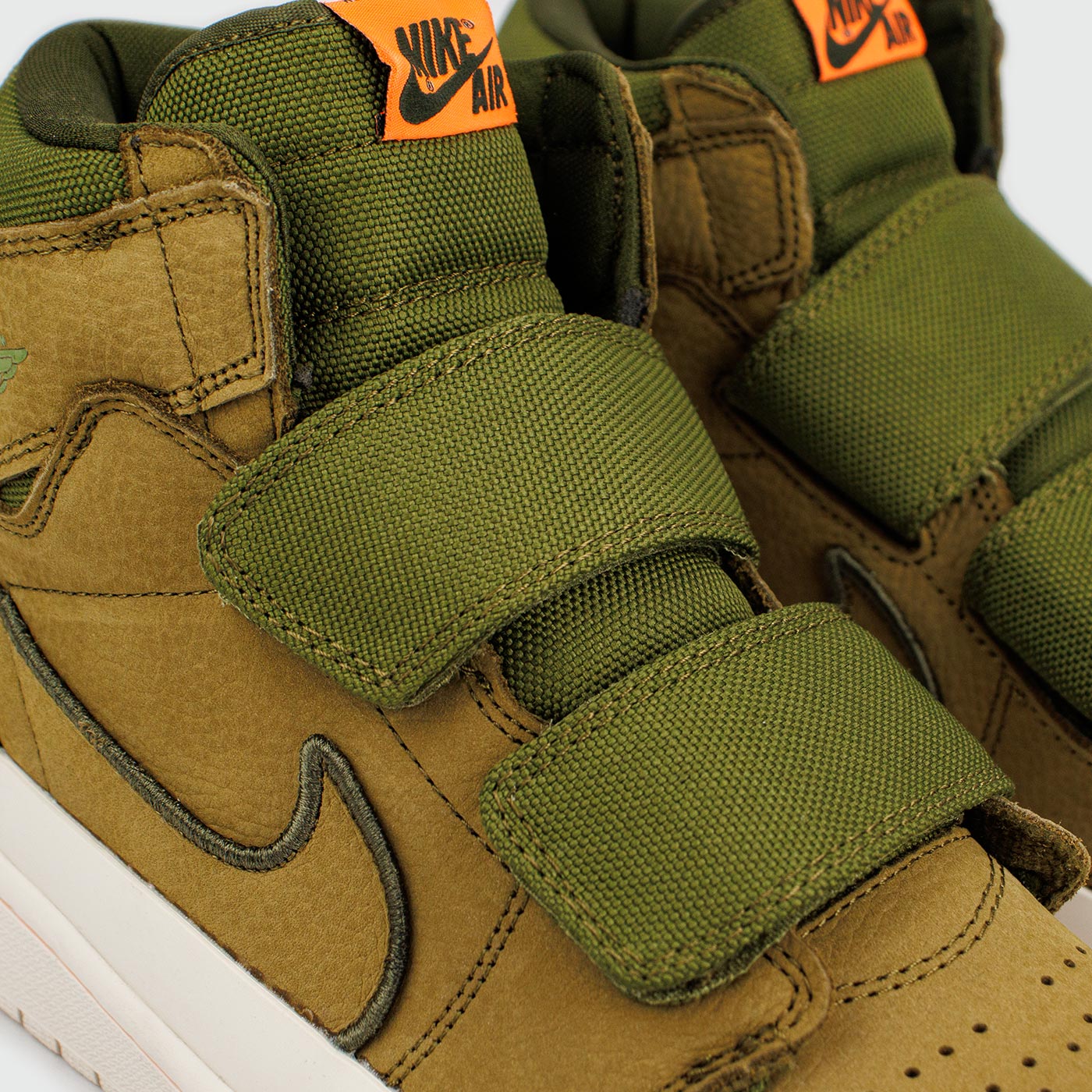 Кроссовки Nike Air Jordan 1 High Double Strap Olive / White