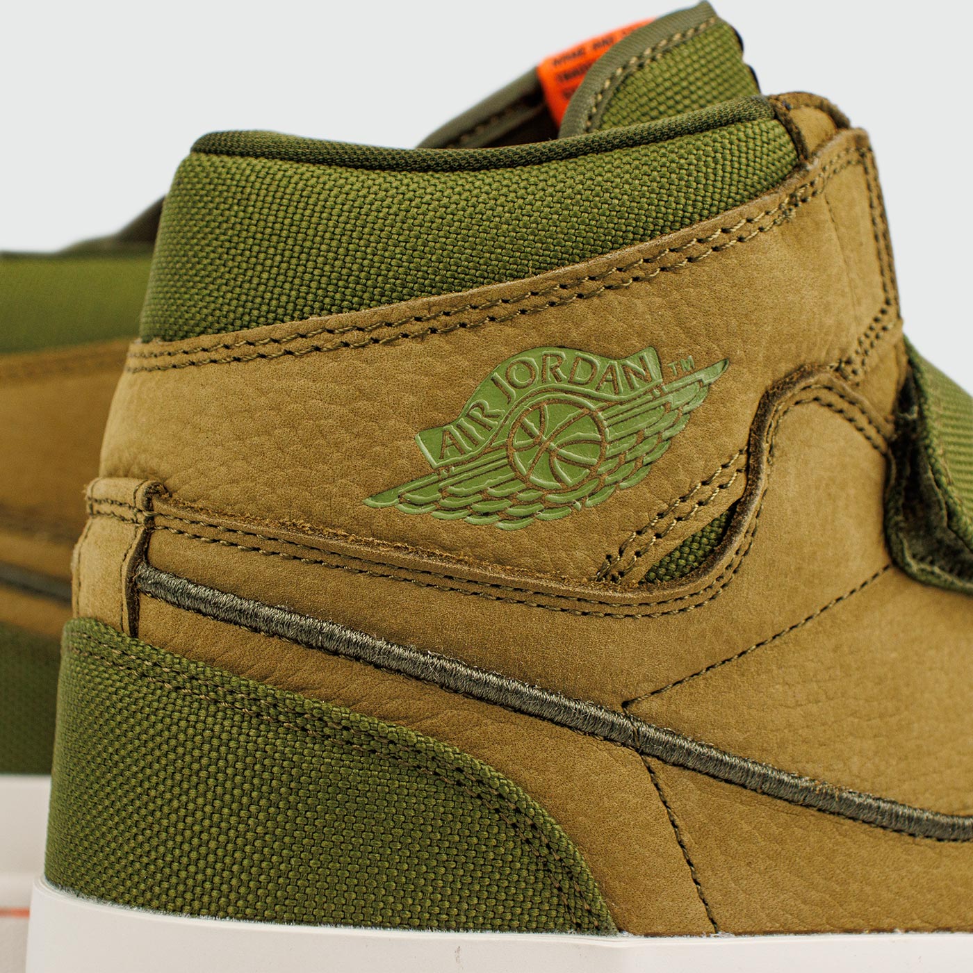 Кроссовки Nike Air Jordan 1 High Double Strap Olive / White