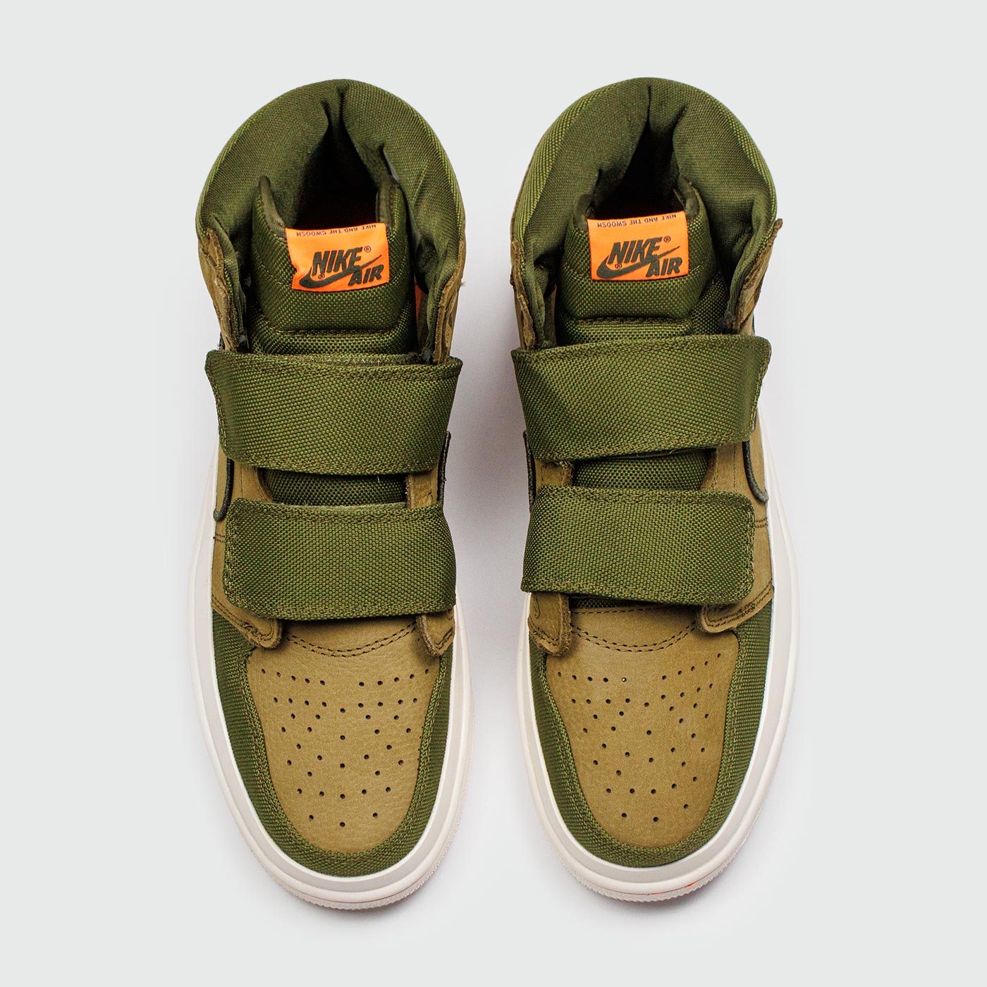 Кроссовки Nike Air Jordan 1 High Double Strap Olive / White