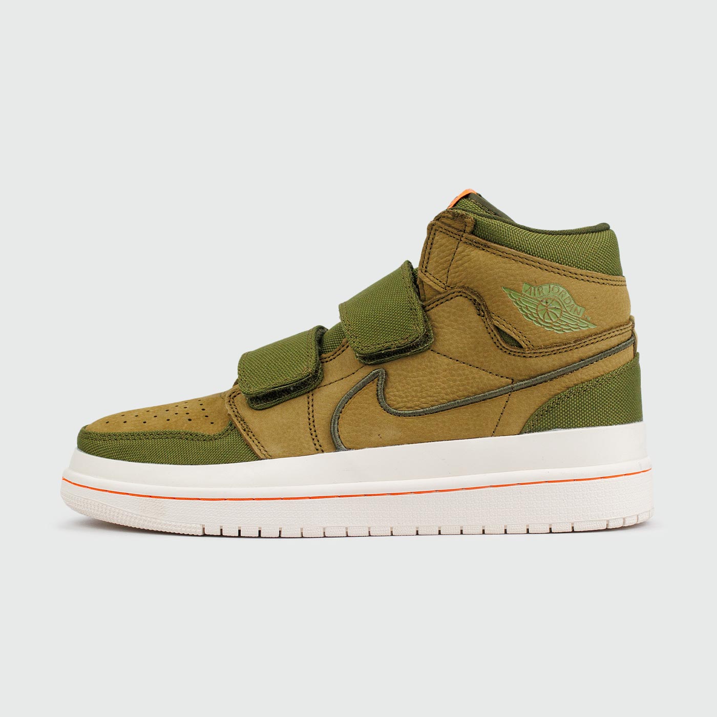 Кроссовки Nike Air Jordan 1 High Double Strap Olive / White