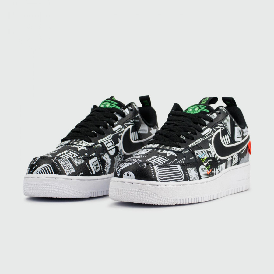 кроссовки Nike Air Force 1 Low Black Pictures virt