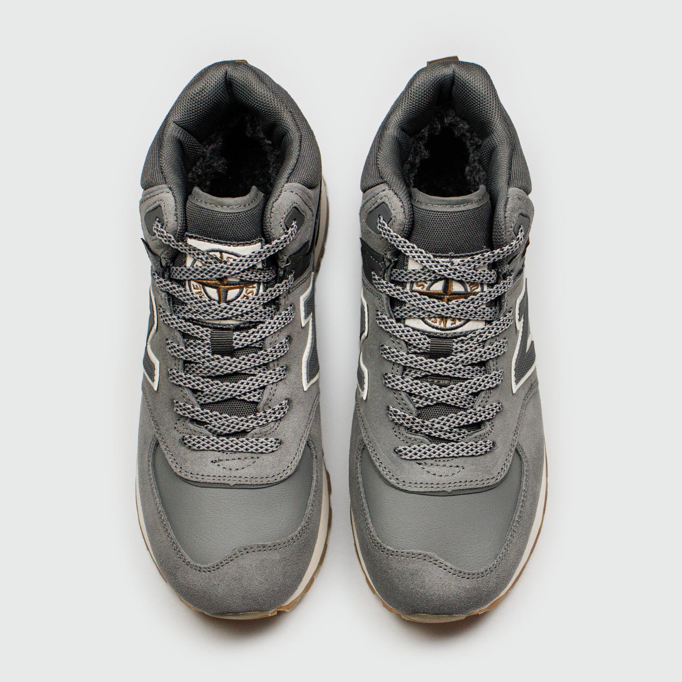 Кроссовки New Balance 574 Mid Grey / White with Fur Wmns Кроссовки New Balance 574 Mid Grey / White with Fur Wmns