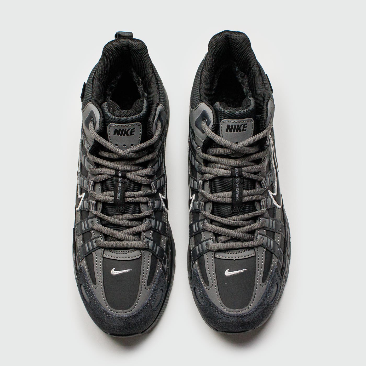 Кроссовки Nike P-6000 Black Grey with Fur