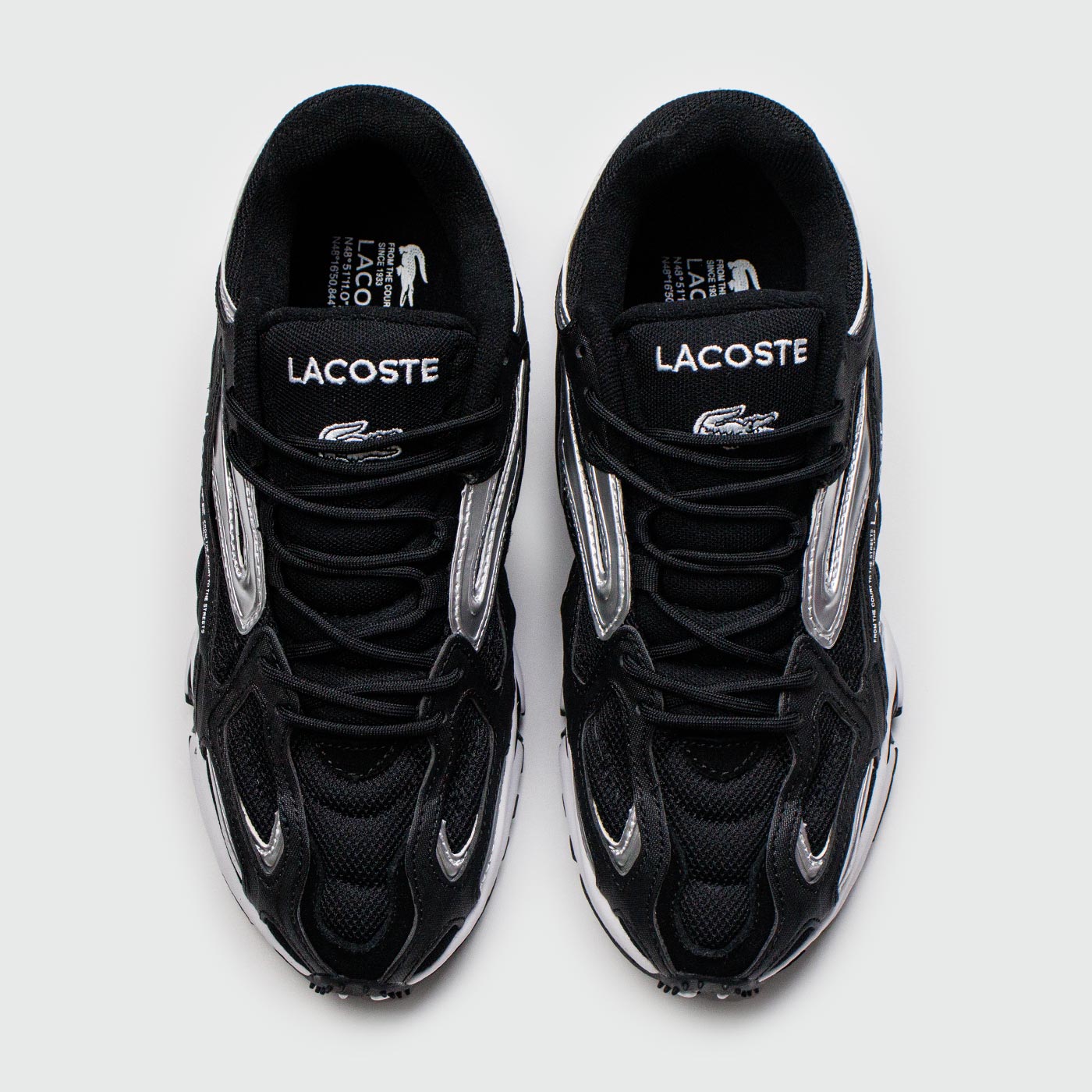 Кроссовки Lacoste LACOSTE L003 2K24 Black Silver White Кроссовки Lacoste LACOSTE L003 2K24 Black Silver White