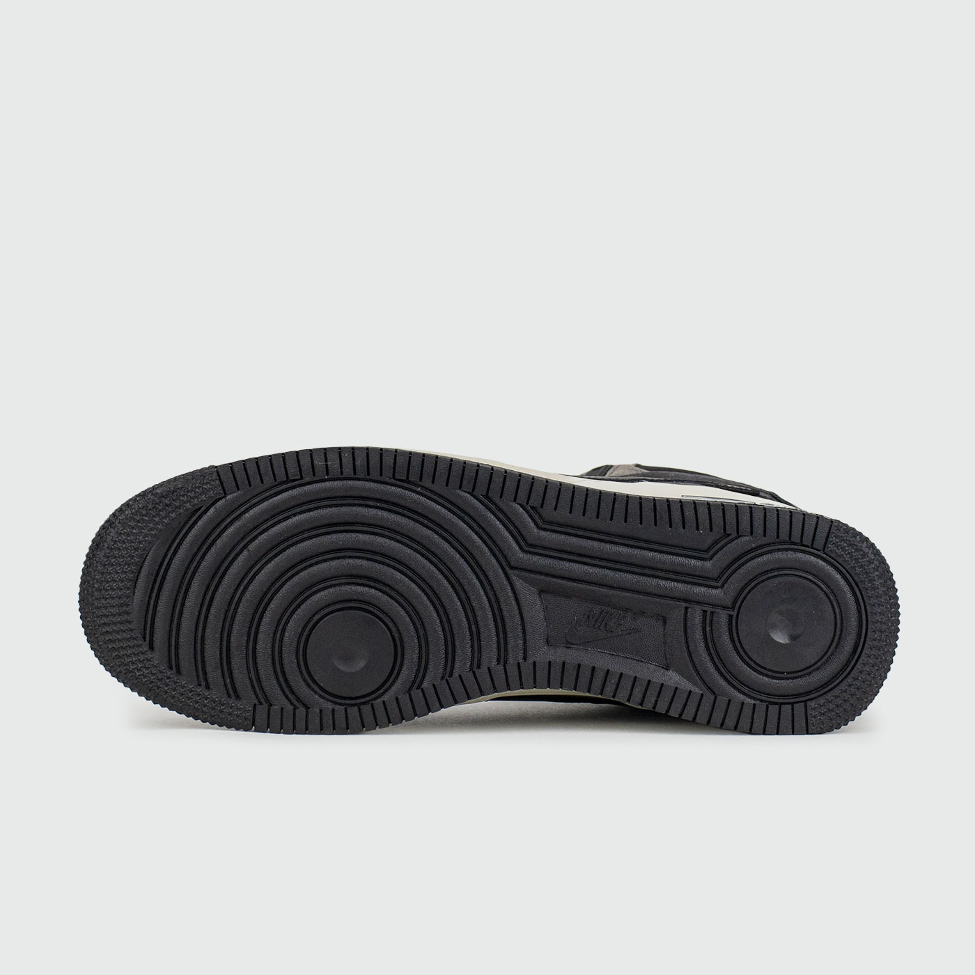 Кроссовки Nike Air Force 1 Mid Grey / Black with Fur