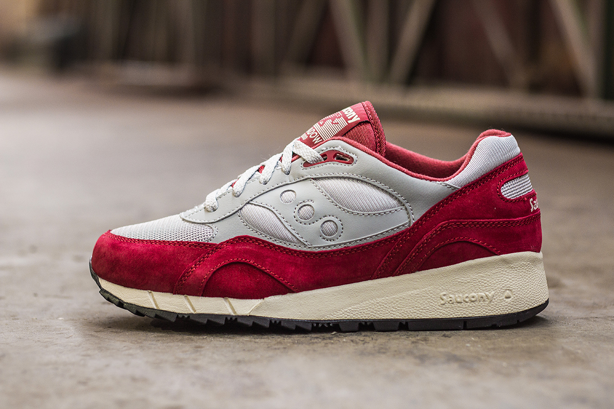 saucony shadow grey red